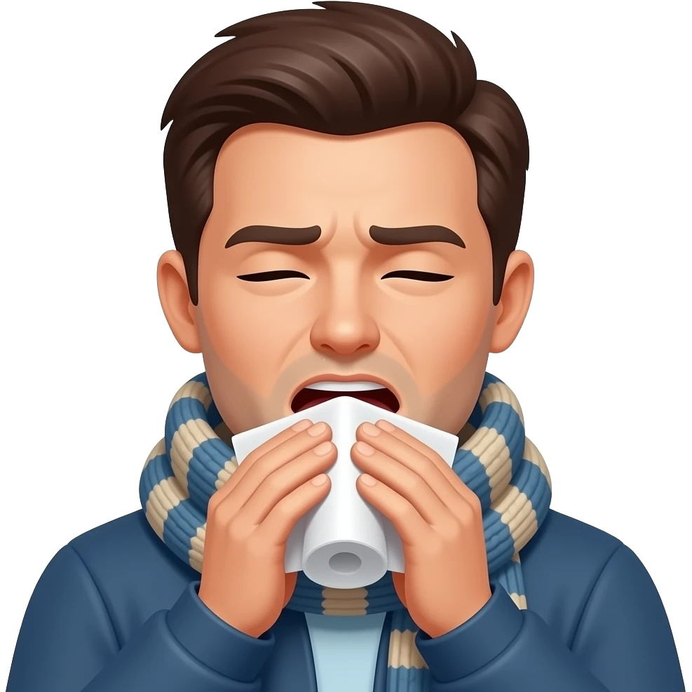 hombre resfriado emoji