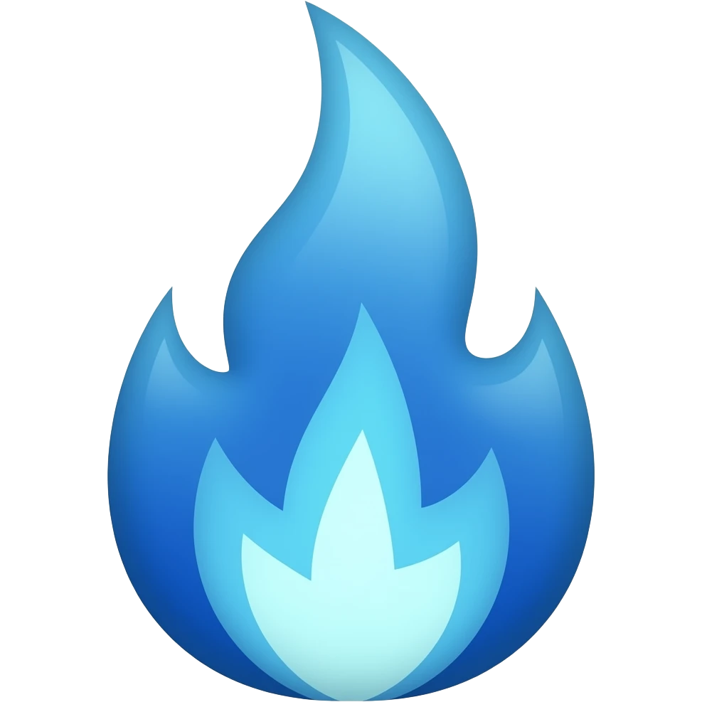 Blue fire emoji