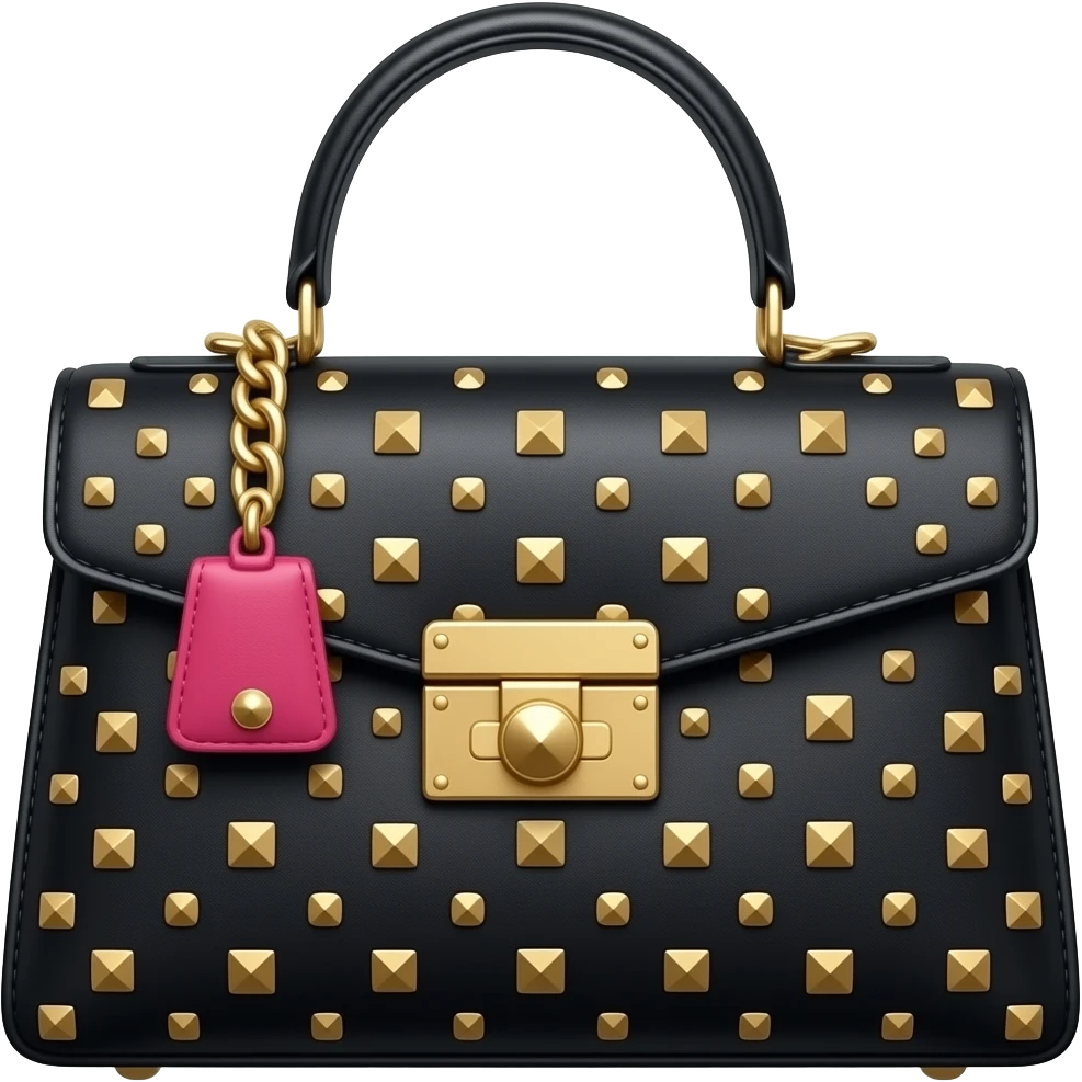 Bolso marca sin agarradera con evillas premiun costoso y colores femeninos de alta costura color negro emoji