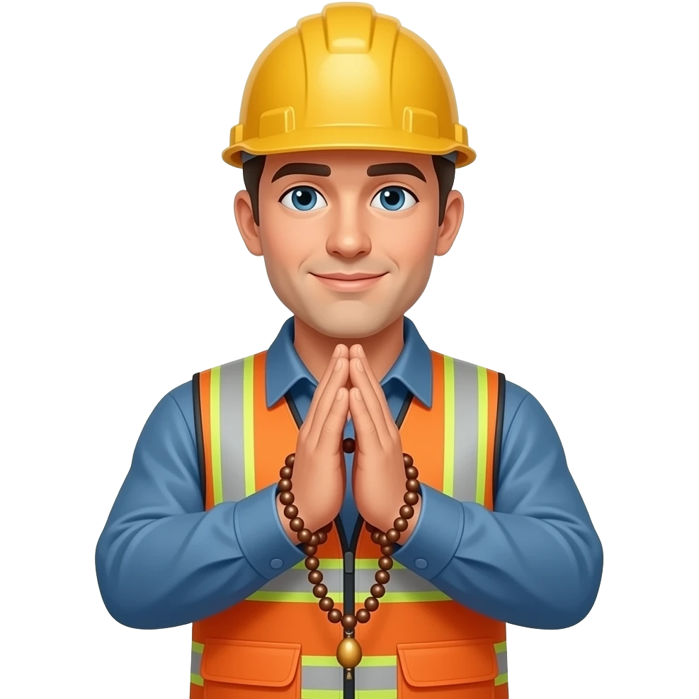 👨🏻‍🏭📿 emoji