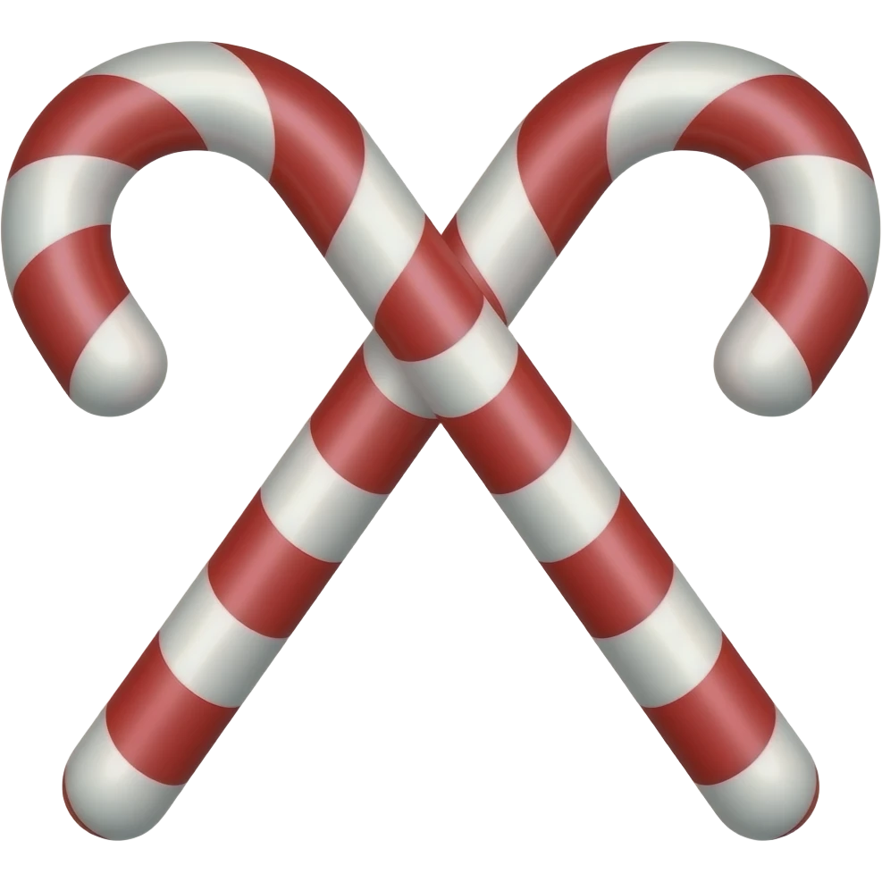 Double striped candy cane emoji