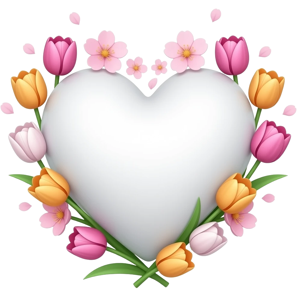🤍🌸🌷 emoji
