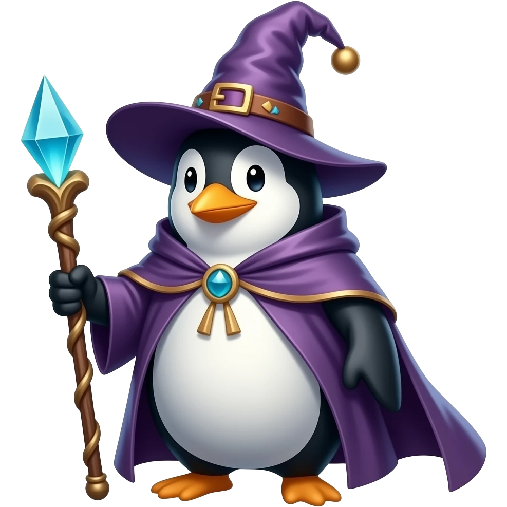 Penguin Wizard emoji