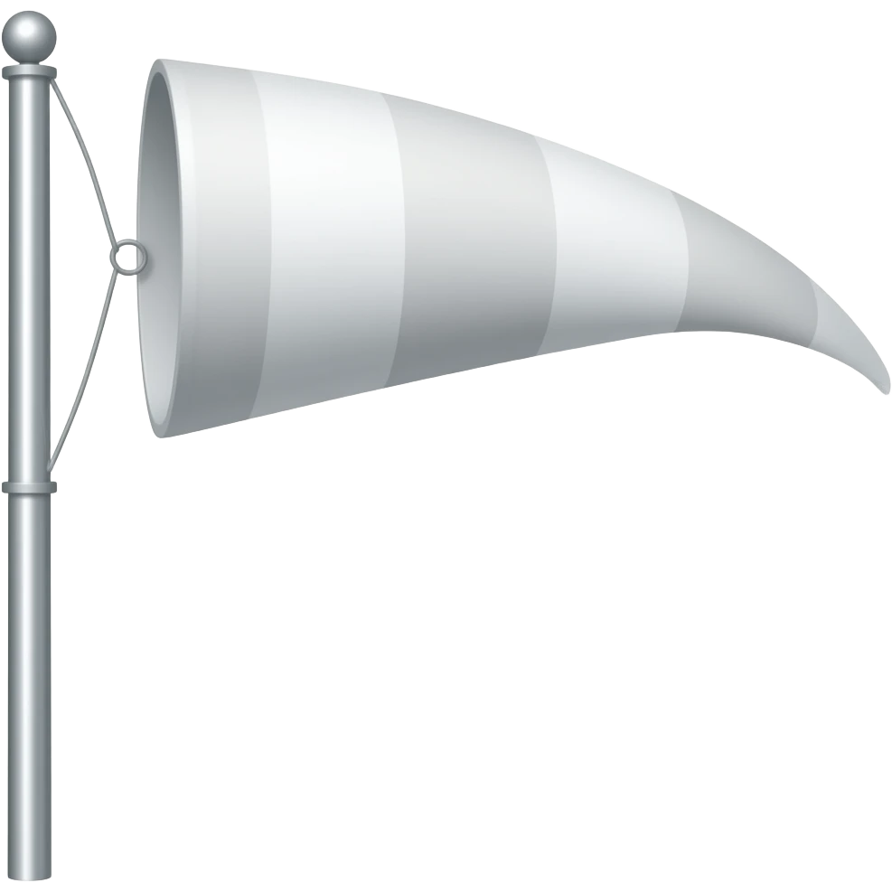 White Wind sock flag emoji