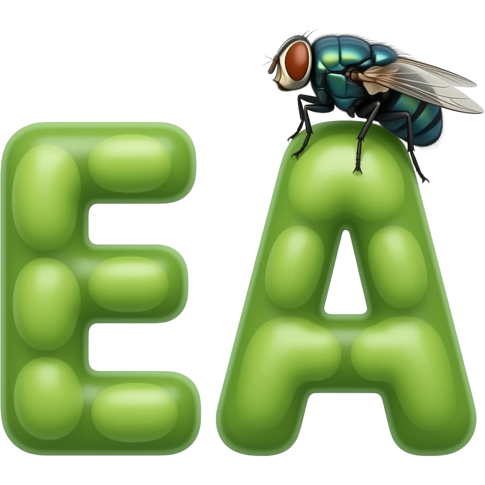 Flea on top of the pea letter ea emoji