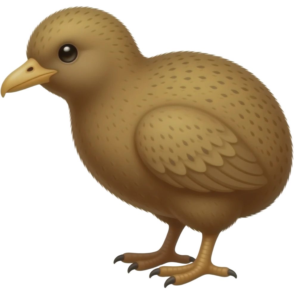Kiwi bird (brown fliteless bird new Zealand emoji