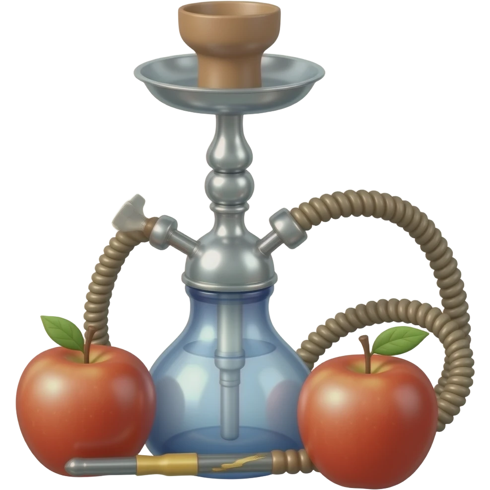 ساخت اموجی قلیان با دوسیب emoji