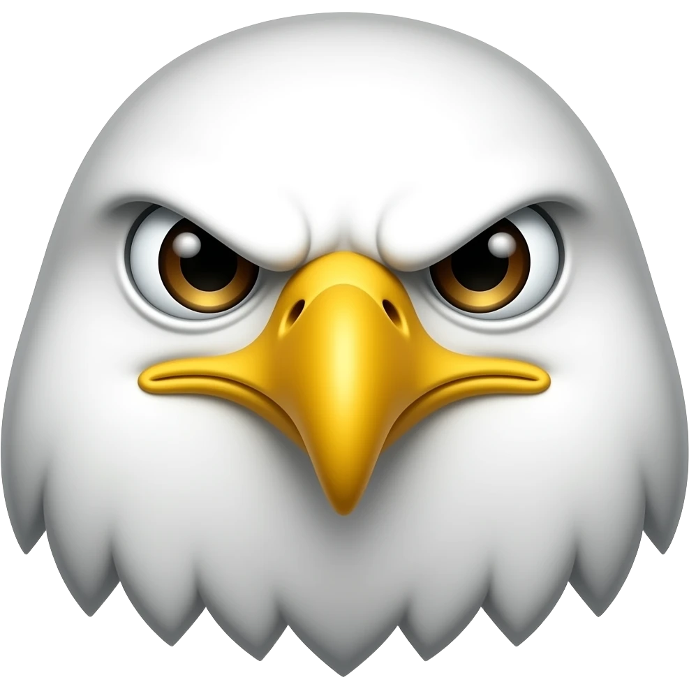 Angry eagle face emoji