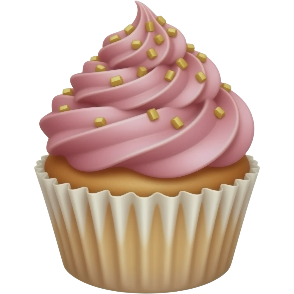 Cupcake with pink icing emoji