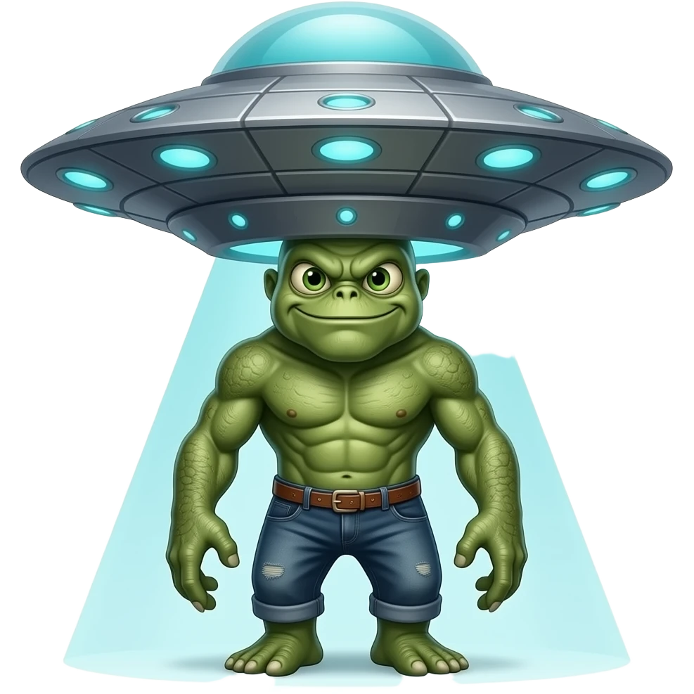UFO inducting monster emoji