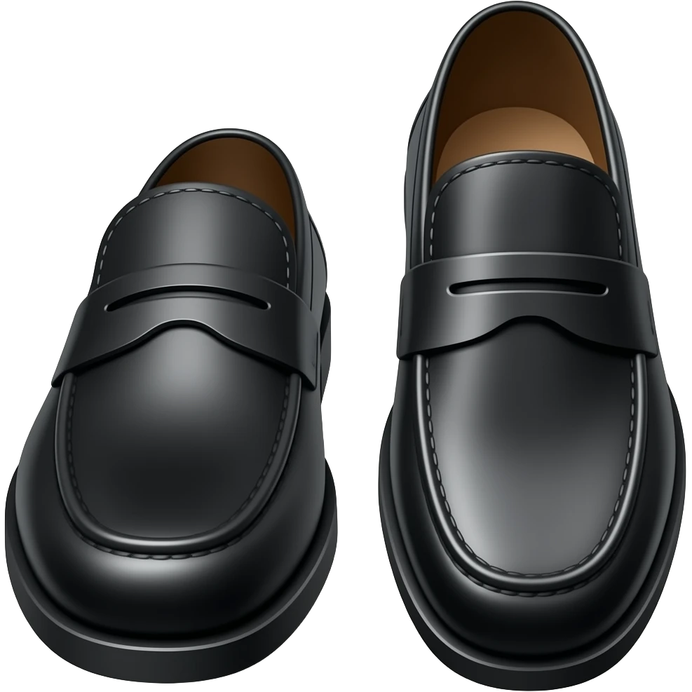 MJ-style black loafer shoes emoji
