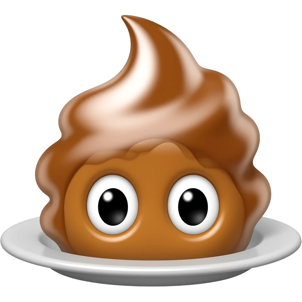 Culo con caca emoji