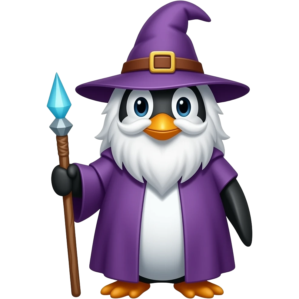 Penguin Wizard emoji