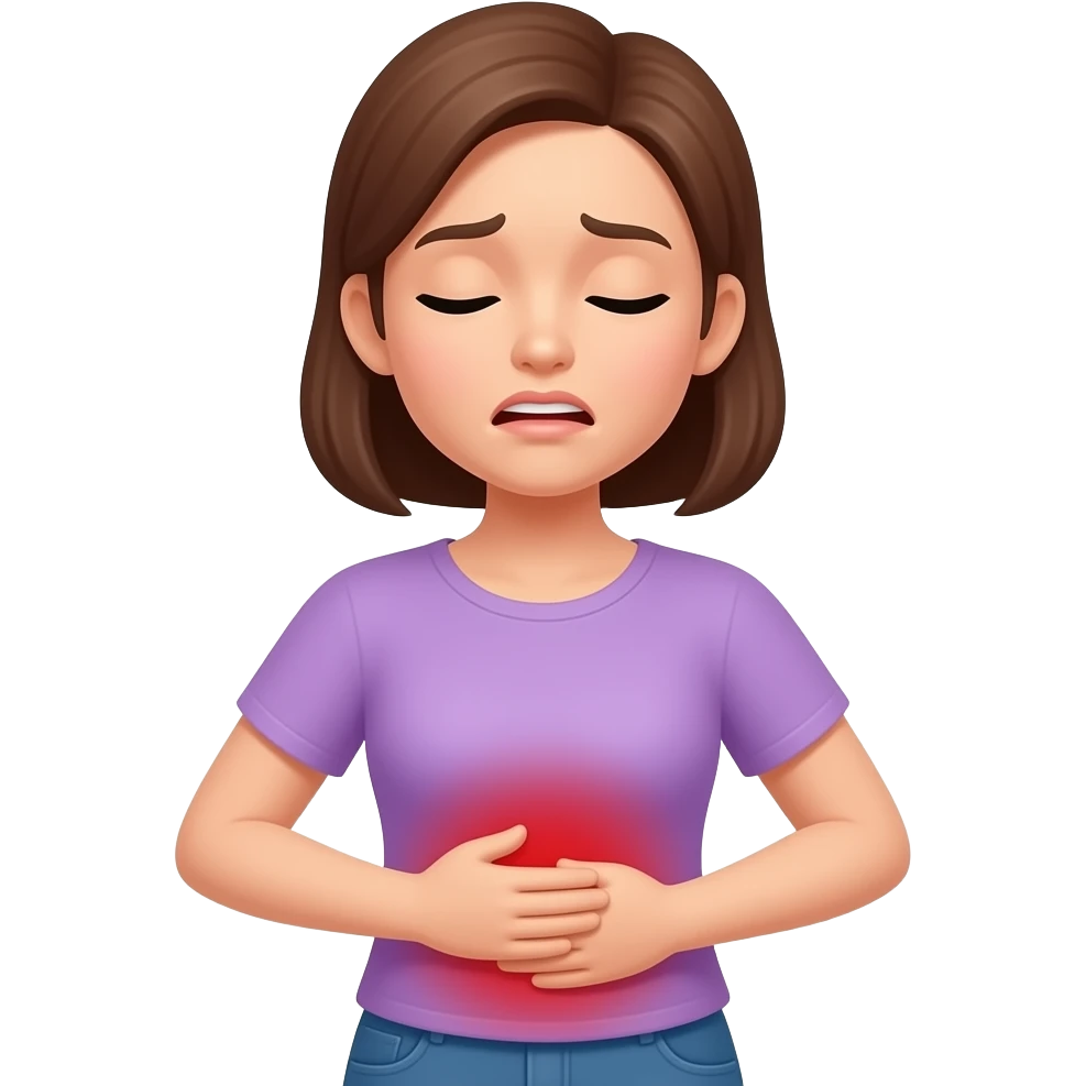 woman cramps emoji