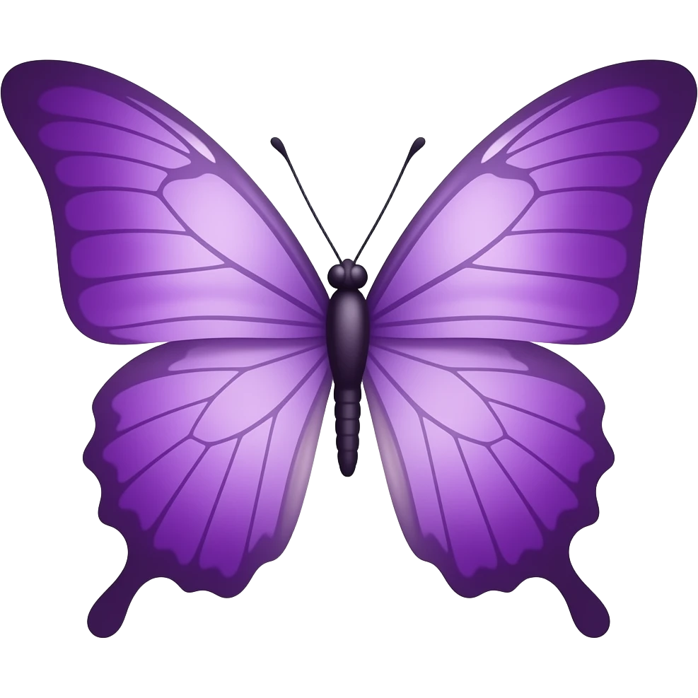purple flowy butterfly emoji