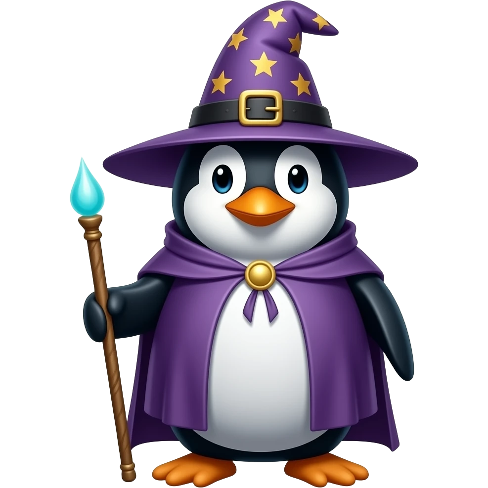 Penguin Wizard emoji