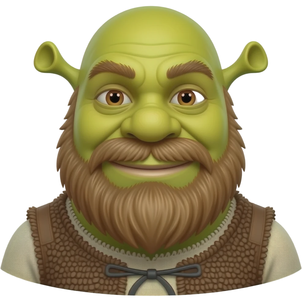 Shrek 70s beard emoji