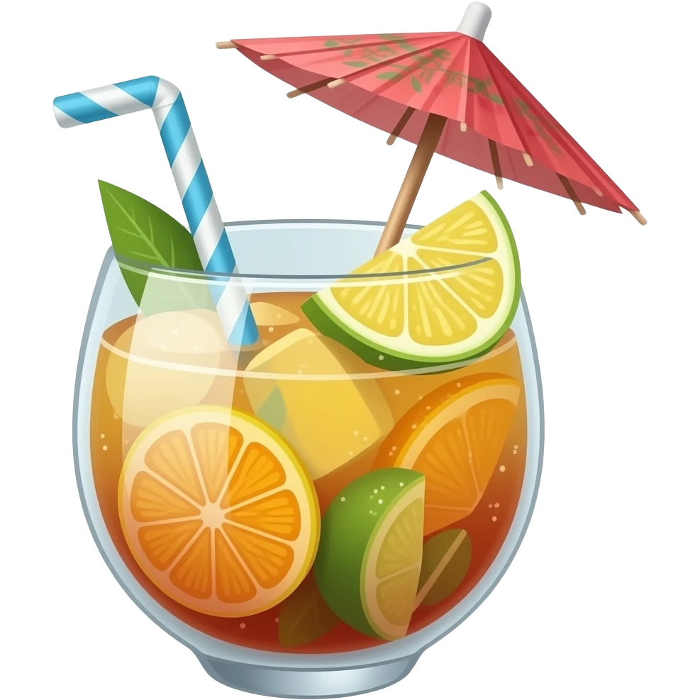 tropical cocktail with small umbrella emoji