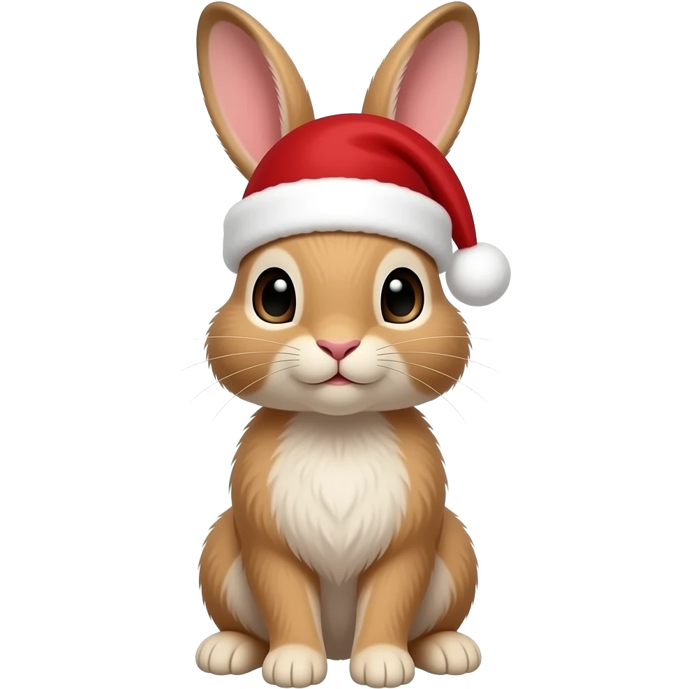 Conejo con gorro de navidad emoji