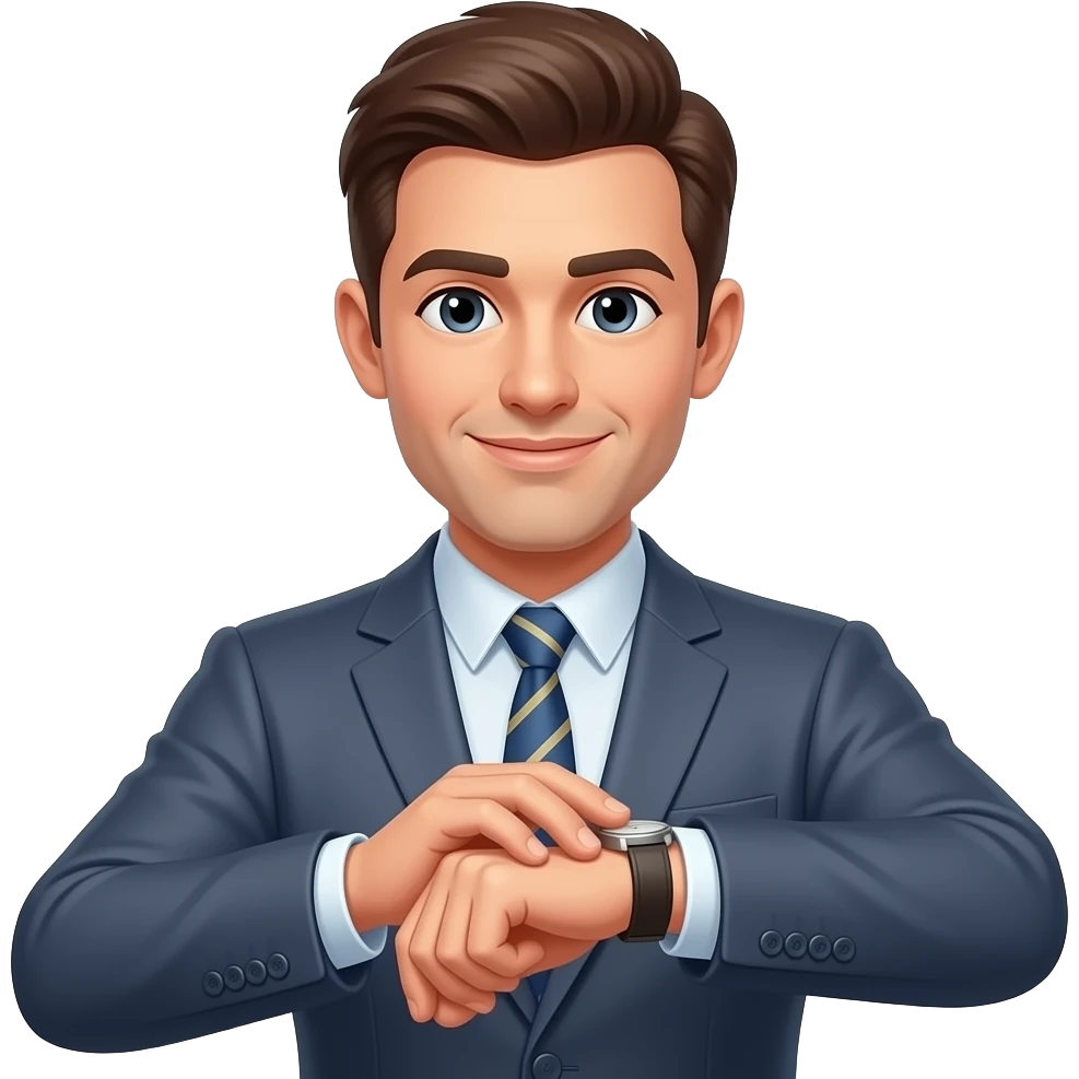 clock watch men emoji
