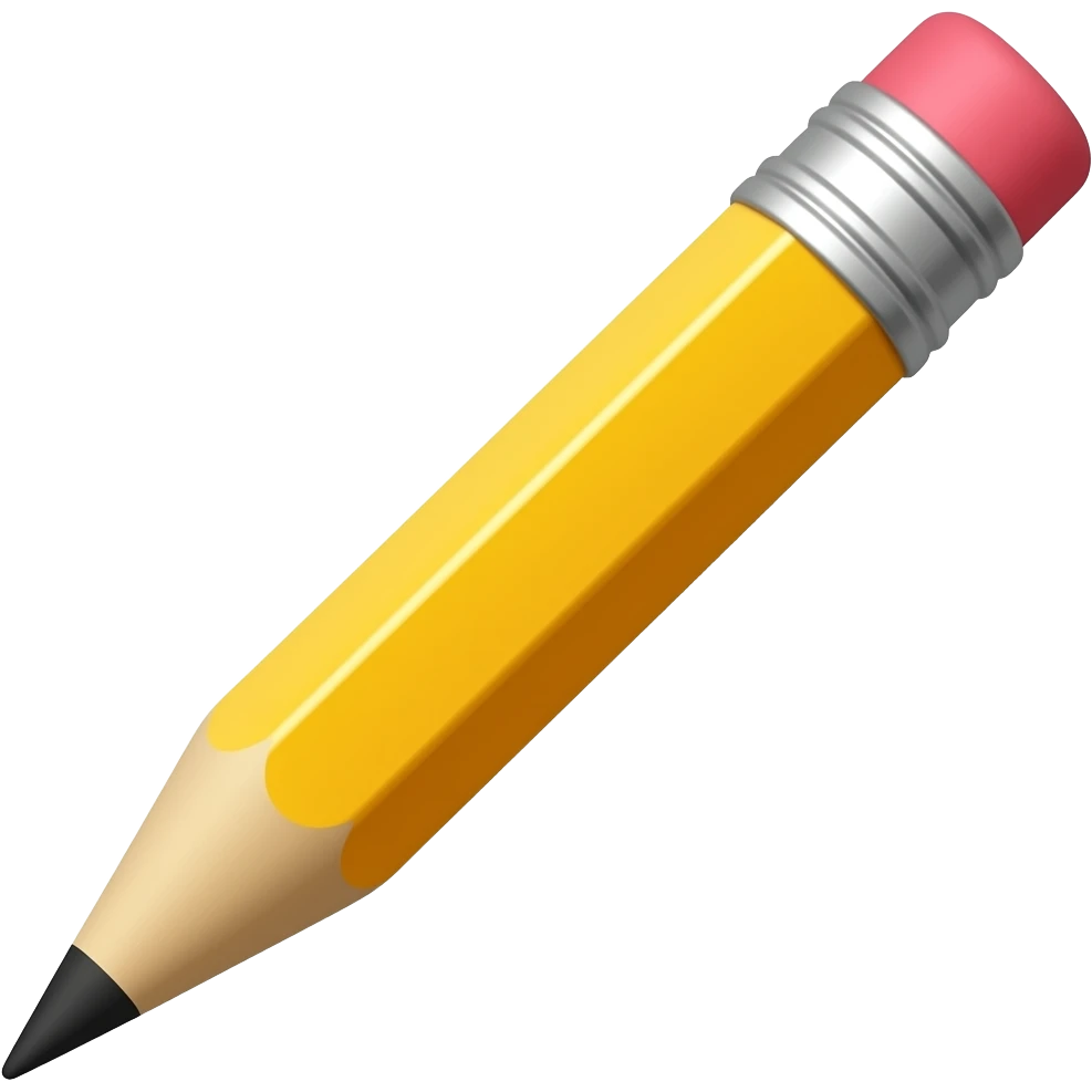 Yellow pencil emoji