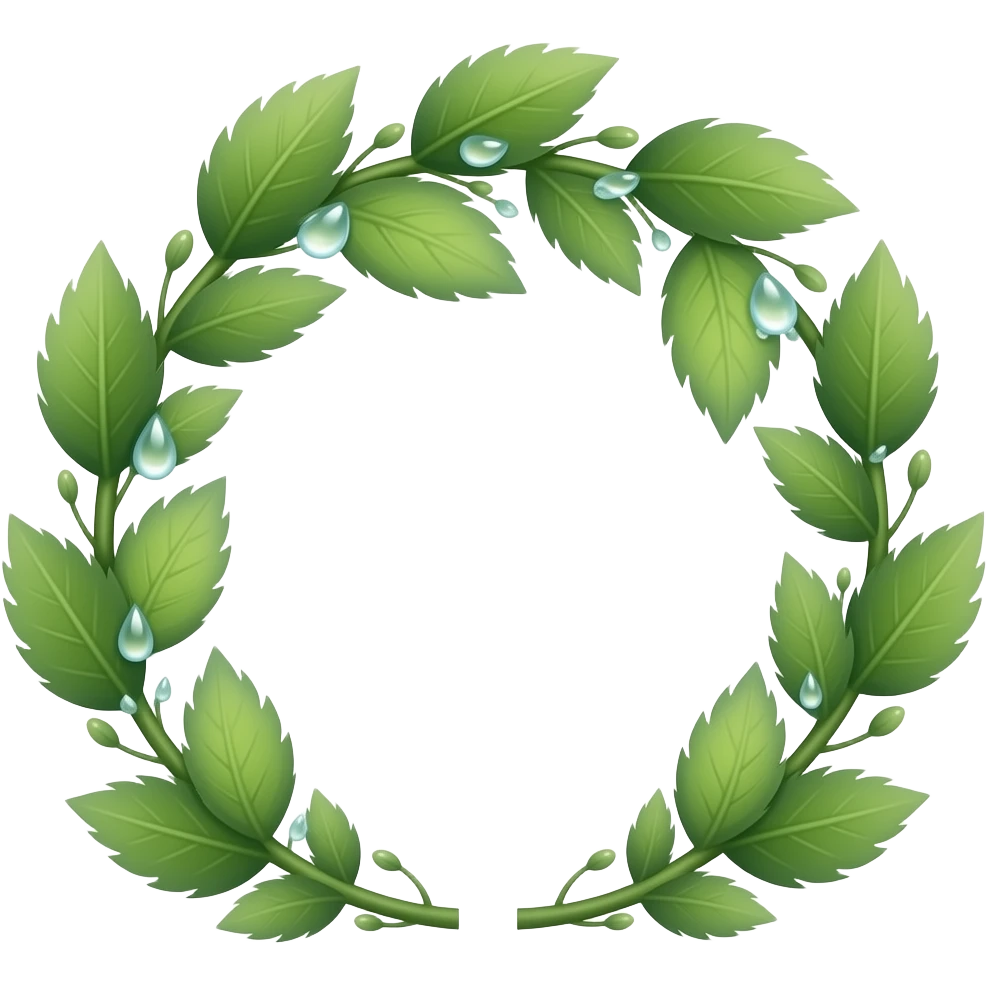 Leaf tiara emoji