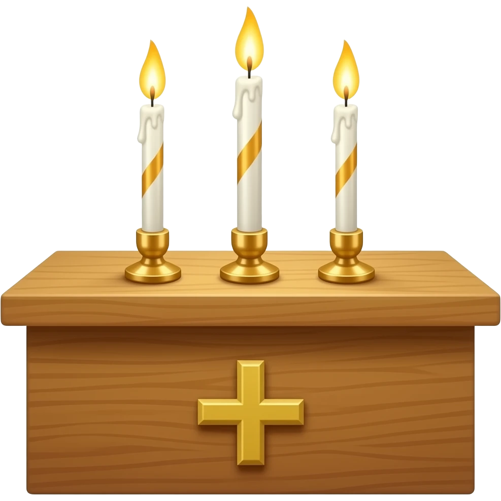 3 Thin candles in Greek Orthodox Church emoji