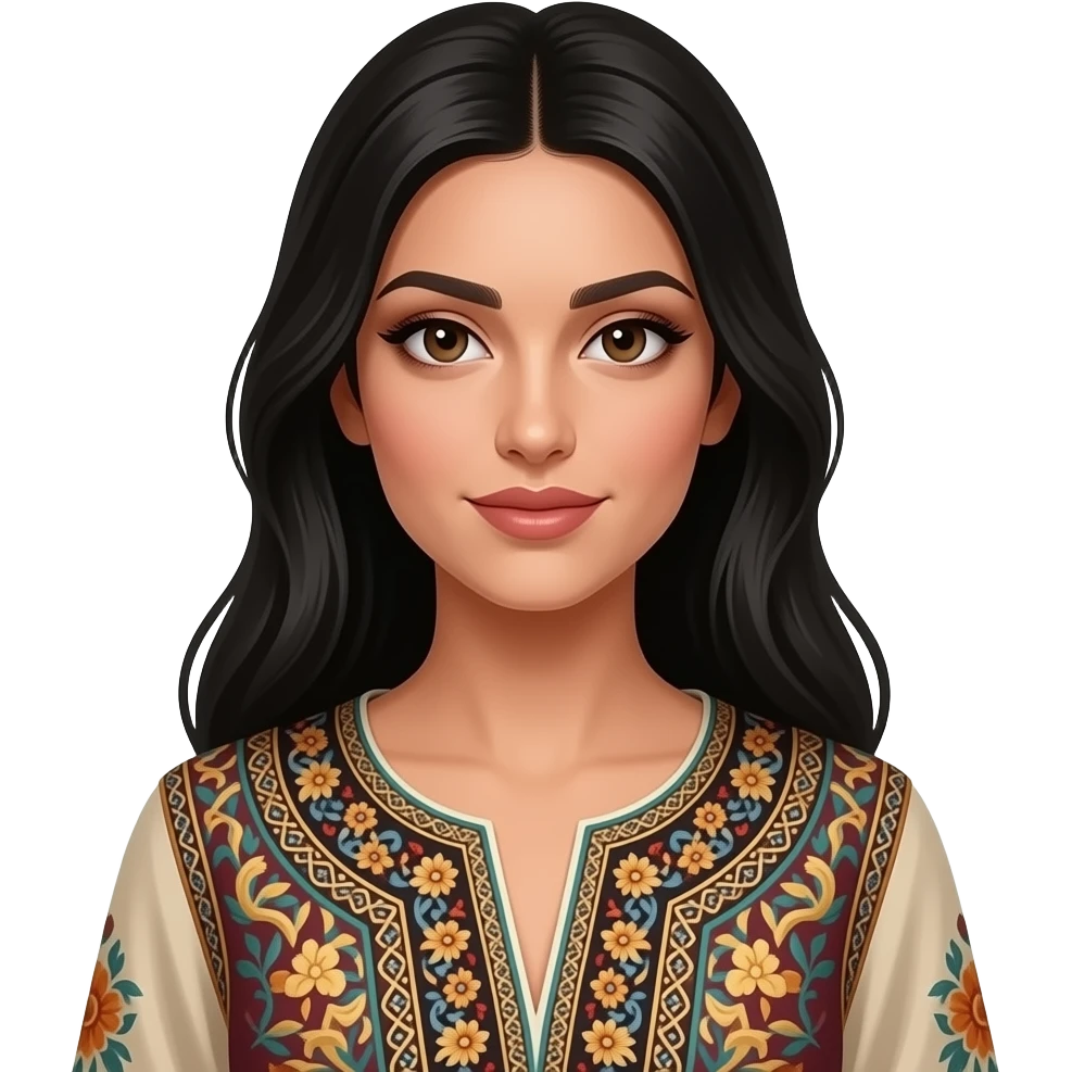 busty, 10/10 HOT, persian girl. make her more persian looking, but keep most the same. emoji