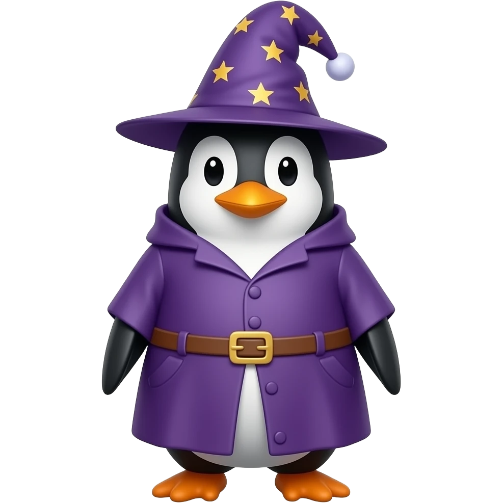 Penguin Wizard emoji