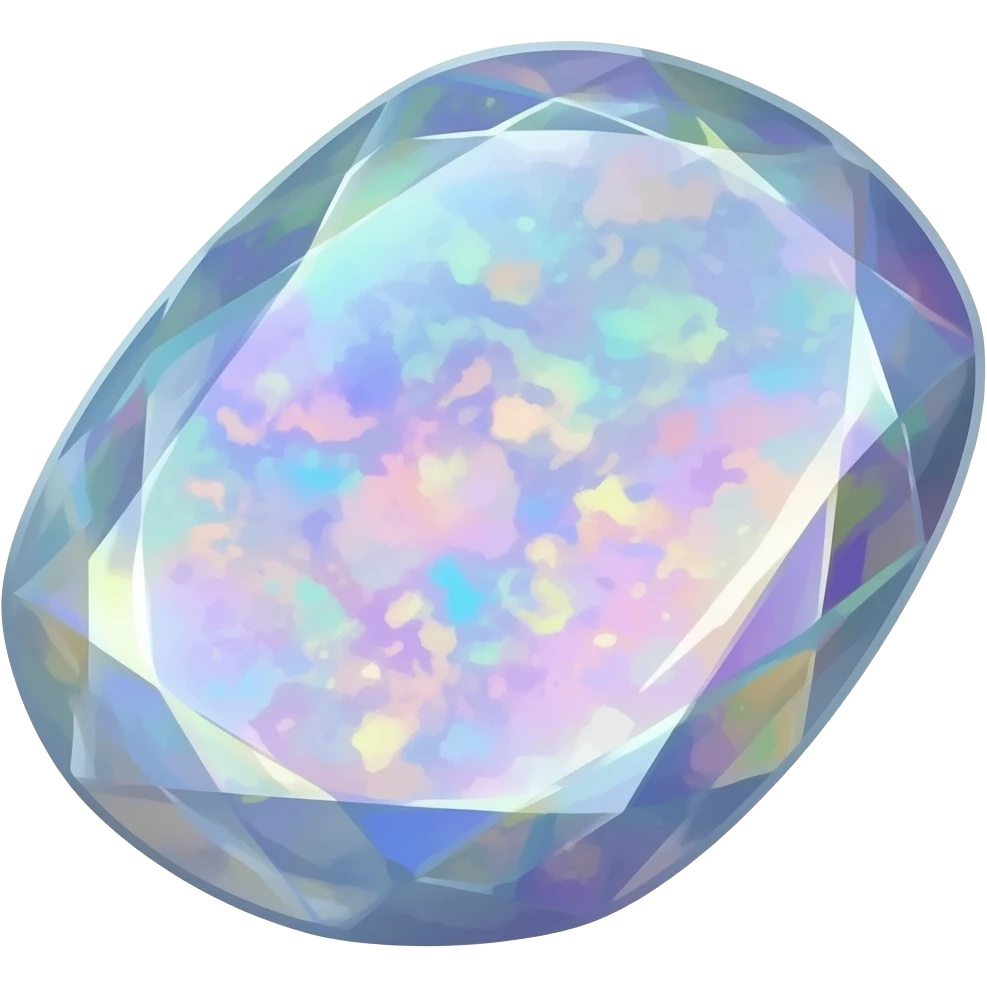iridescent opal with flecks emoji
