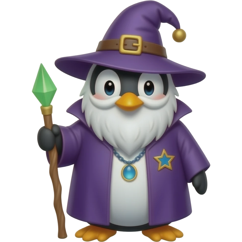 Penguin Wizard emoji
