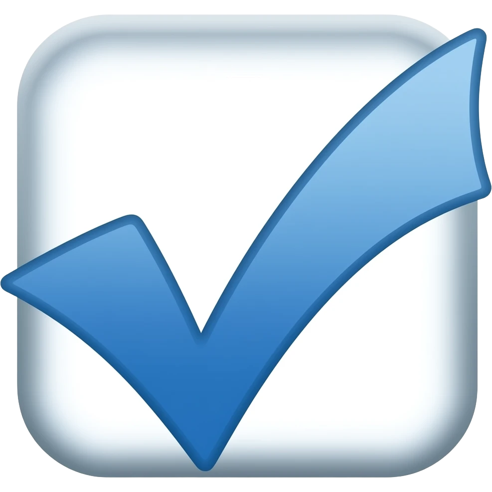Blue ticks emoji