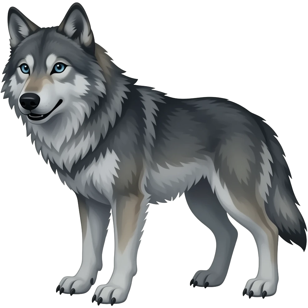 Scary wolf emoji