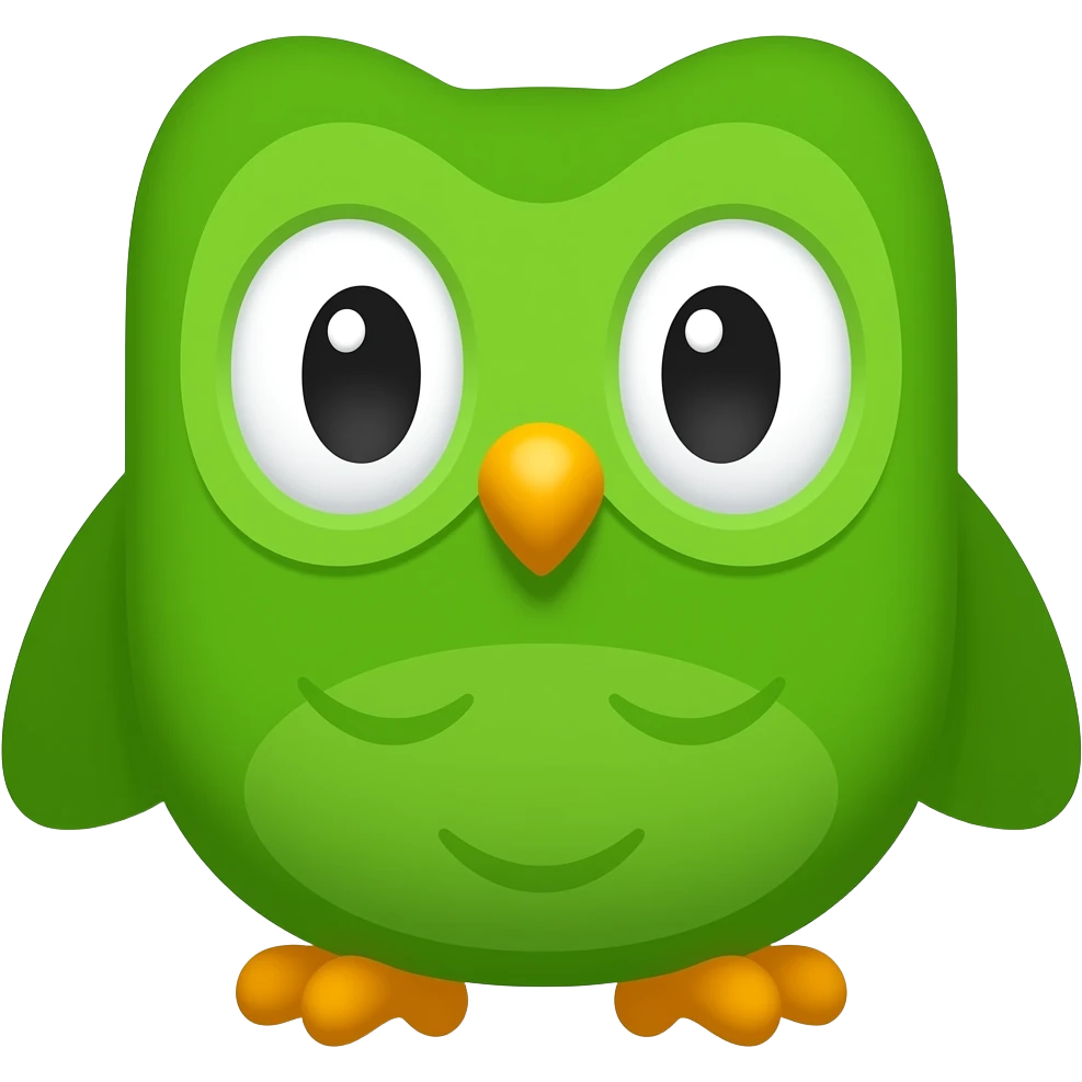 Duolingo owl green emoji