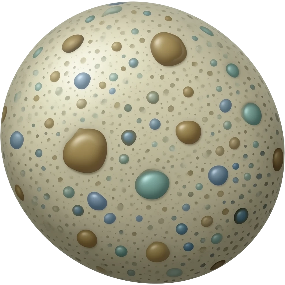 Brackish-blend speckled stone emoji