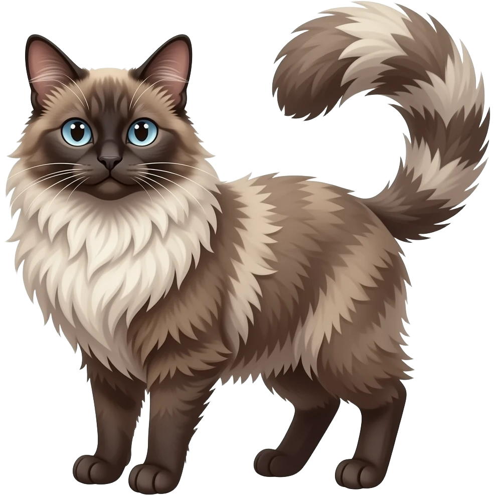 Fuzzy slim oriental feathery long-haired beaded mane cozy rosy aesthetic feathery feminine Rosy beautiful emoji