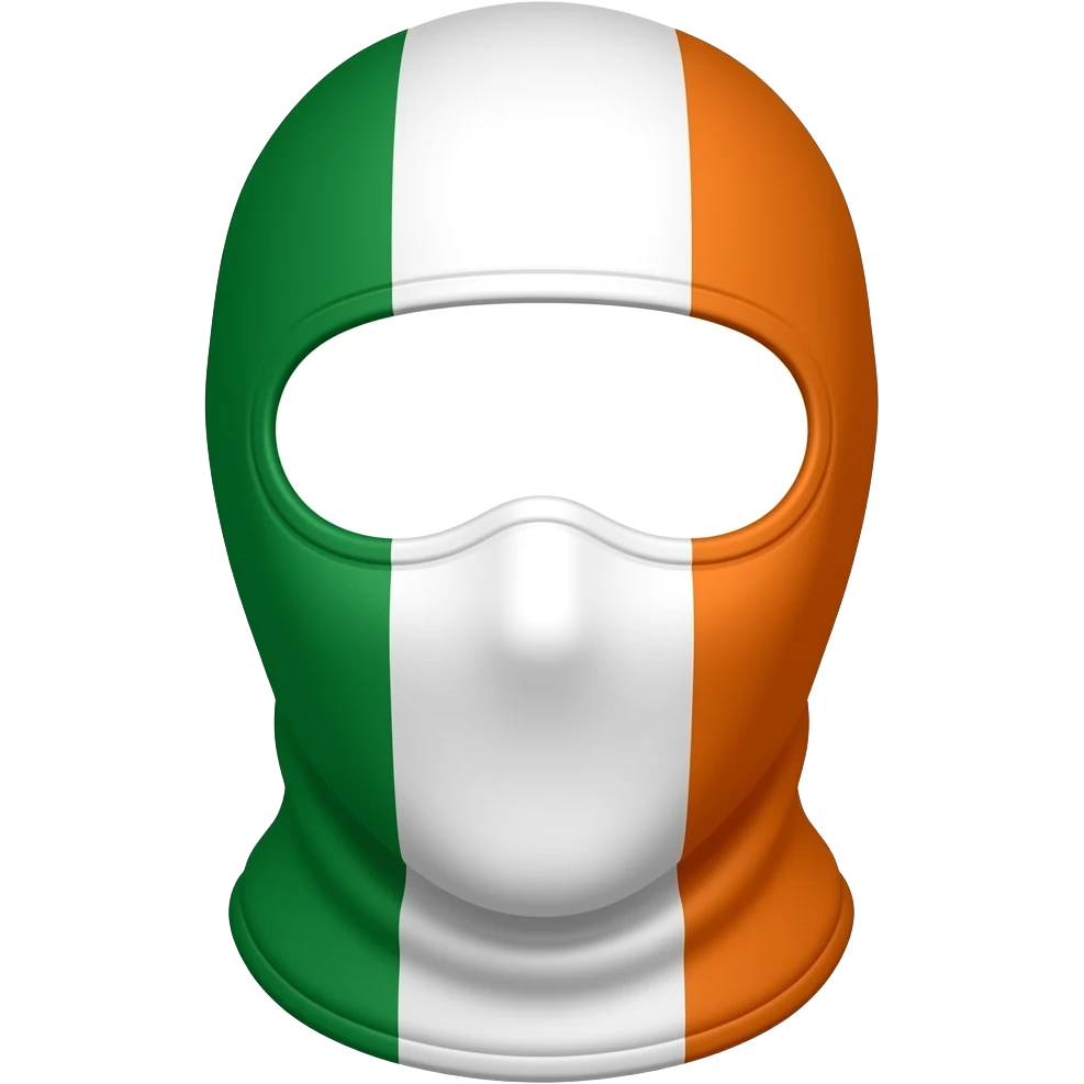 irish tricolor balaclava emoji