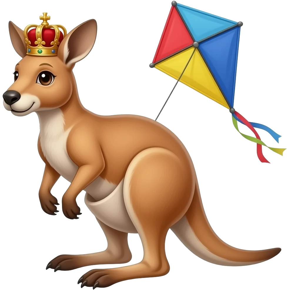 K is for king,kids,kite,kangaroo emoji