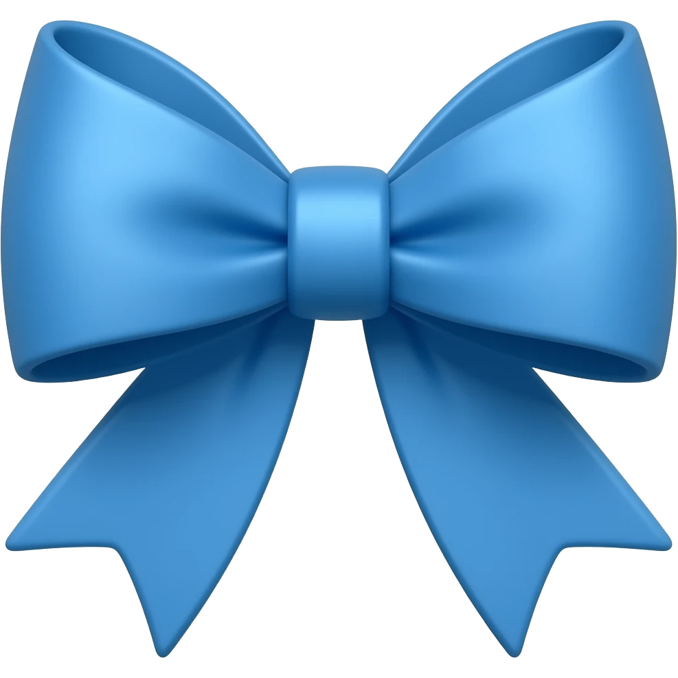 Blue Bow emoji