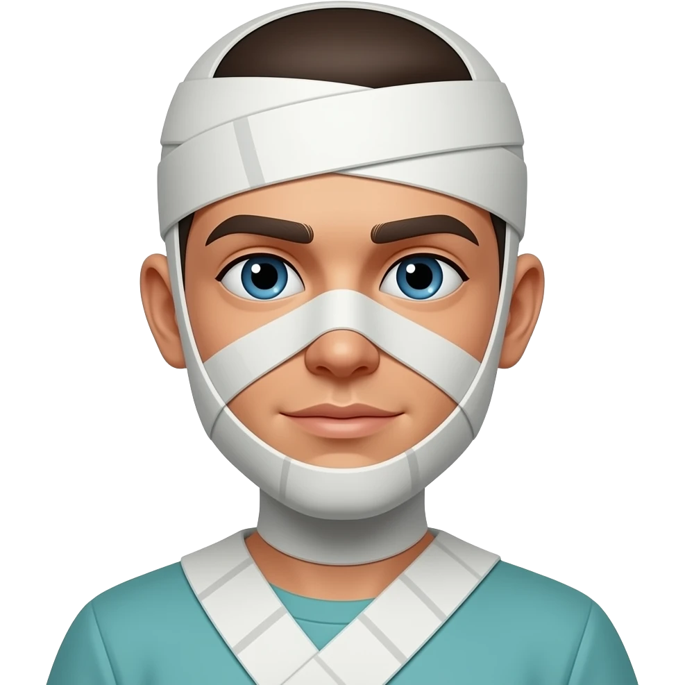 Bandaged patient emoji