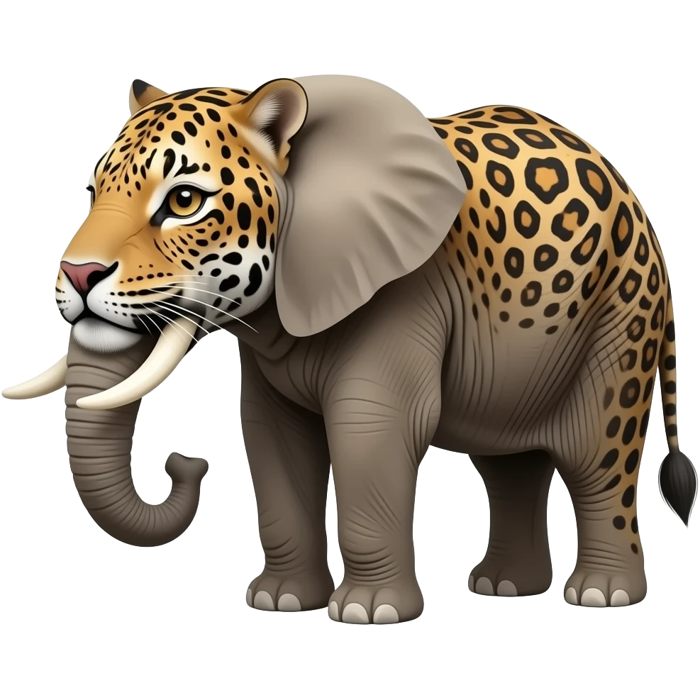 elefante com cara de onça emoji