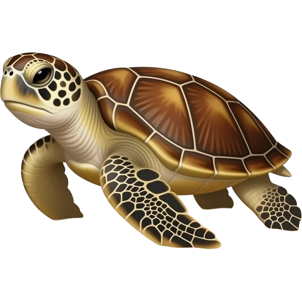 sea ​​turtle Loggerhead on the sand isomertic emoji