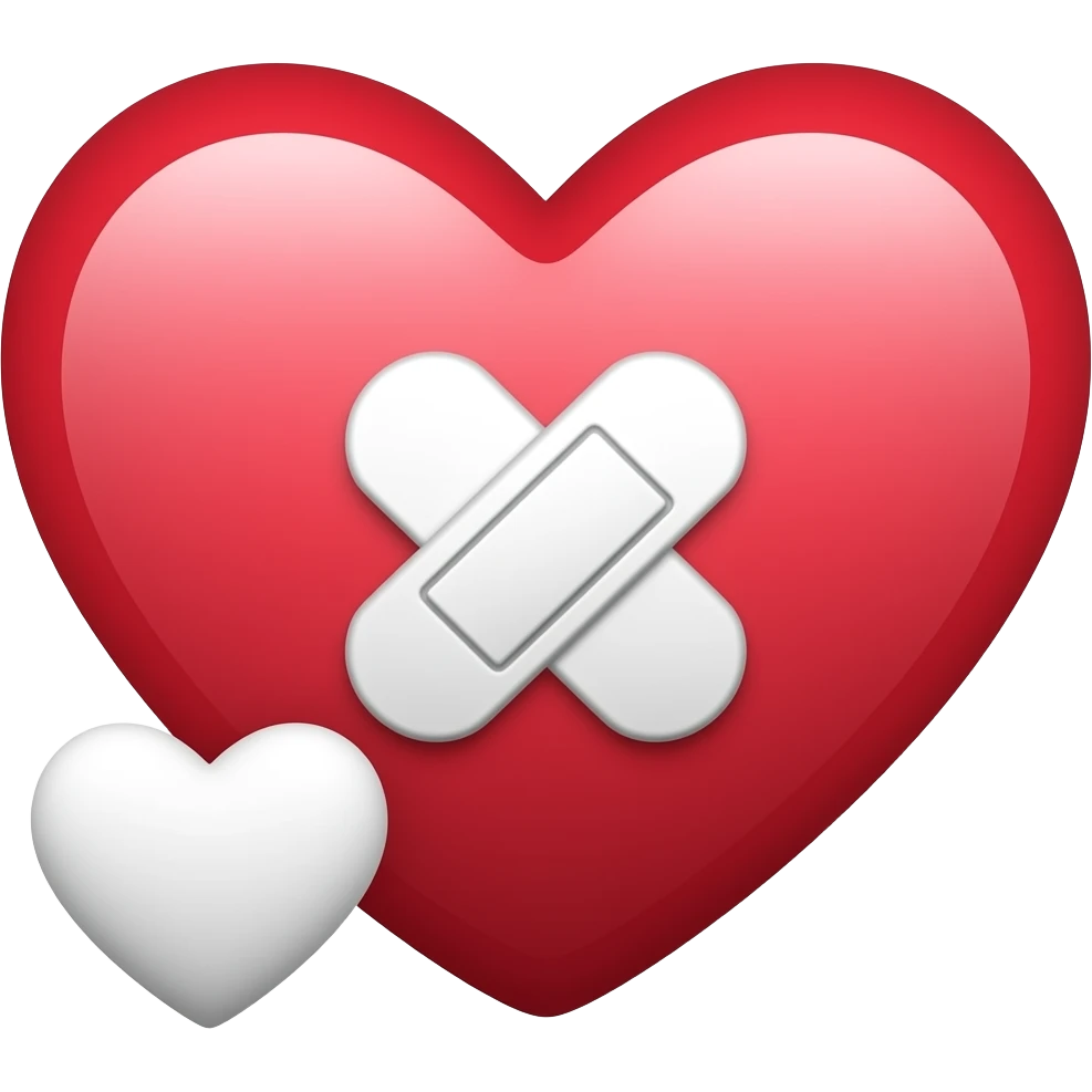 🤍+❤️‍🩹 emoji