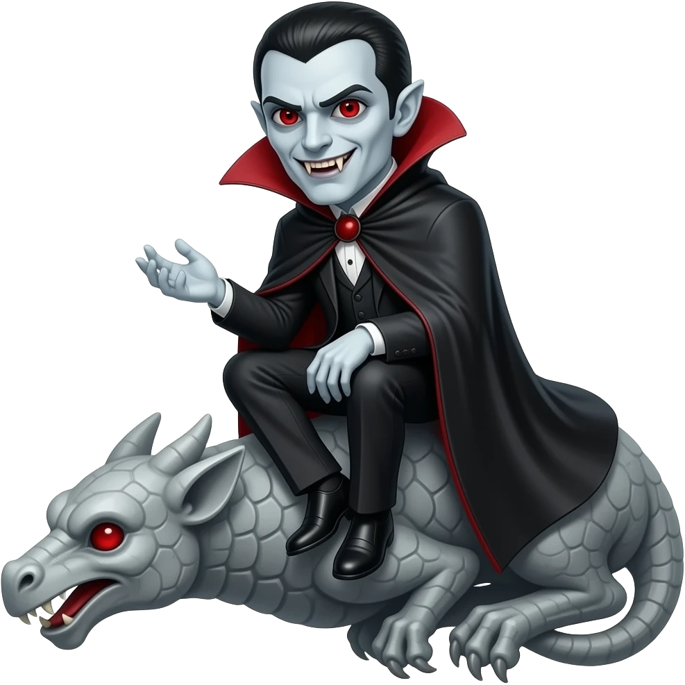 Classic vampire with fangs emoji