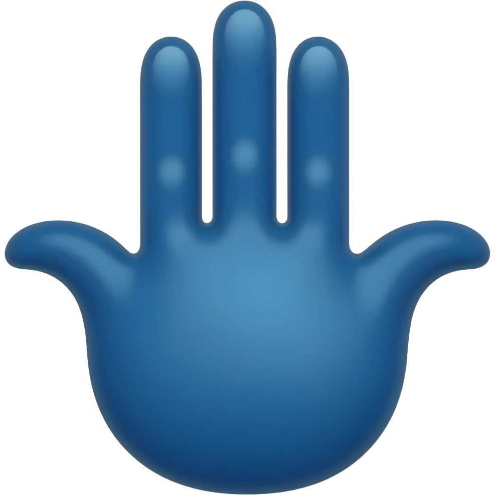 Hamsa dark blue emoji
