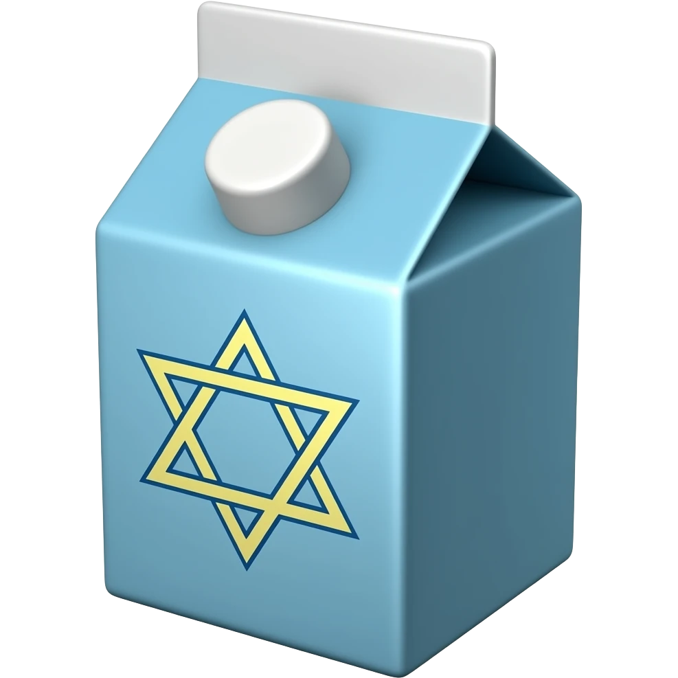 🧃 with ✡️ on it emoji