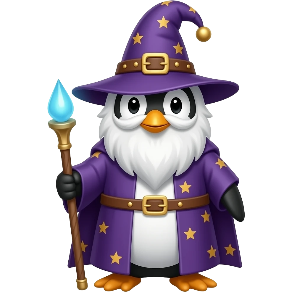 Penguin Wizard emoji