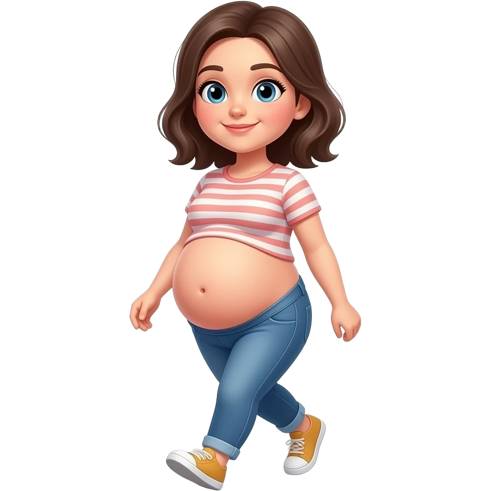 girl look at you tummy,big and full,ready to go pop,so full that a heavy fat stomach wants a gentle rub,A Bellybutton,had too much to eat,even one can’t fast but walks like one is pregnant with a baby bump sticking out and leading the way. emoji