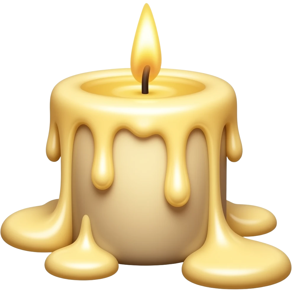 melting dripping wax candle emoji