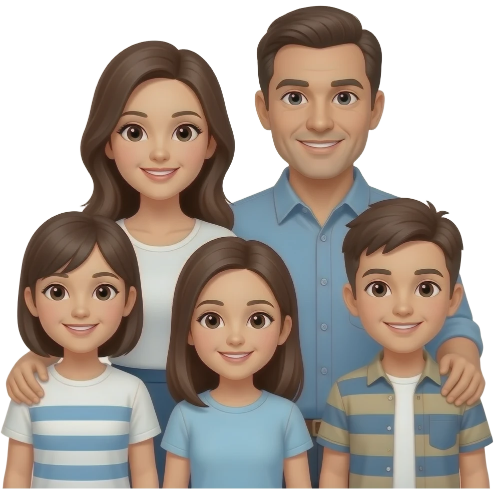 Мама папа сестра два  брата emoji